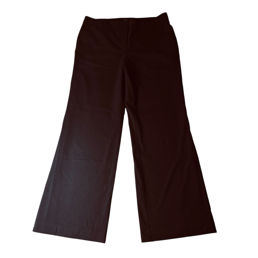 Ann Taylor Signature Wide Leg Dress Pants Black Size 14 Career Work